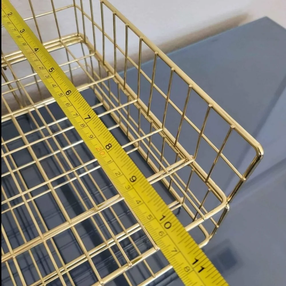 2 Gold Letter Tray Office Organizers - Stackable